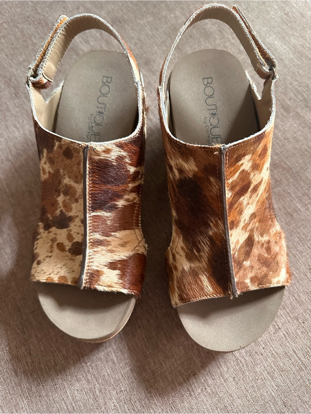 Boutique by Corkys Brown Leopard-Print Slingback Mules